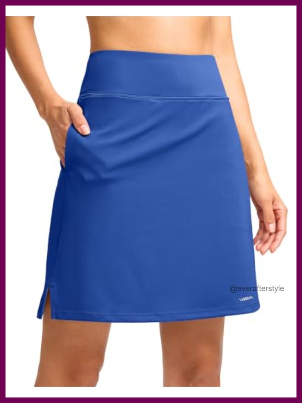 Women's Stretchy High Waisted Skort with Pockets Golf Tennis Active Skirt